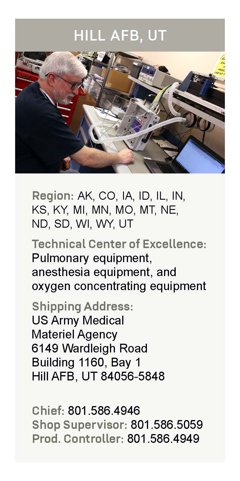 Army Medical Logistics Command > USAMMA > Medical Maintenance > Depot